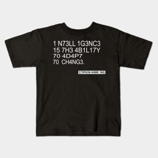 black intelligence Kids T-Shirt